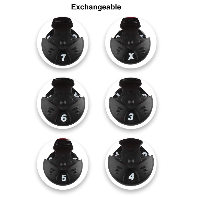 Andux Golf Hybrid Club Head Covers with Dial No. Tag Pack of 3 (All The Same Size) Black/Black - Image 4